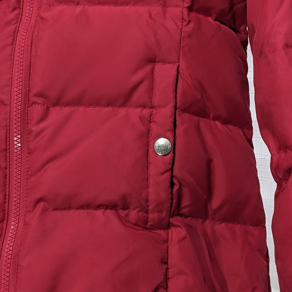 DKNY Girls' Winter Coat – Faux Fur Lined Quilted Puffer Parka Jacket SZ M Red - Picture 4 of 15